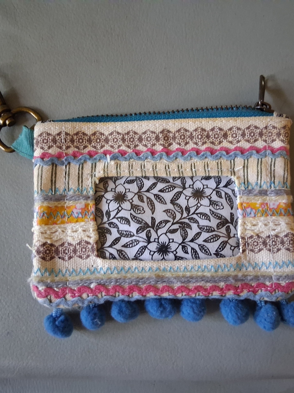 Natural Life Embroidered Keychain Pouch - Picture 5 of 9